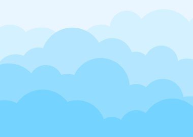 Beyaz bulutlu mavi gökyüzü 