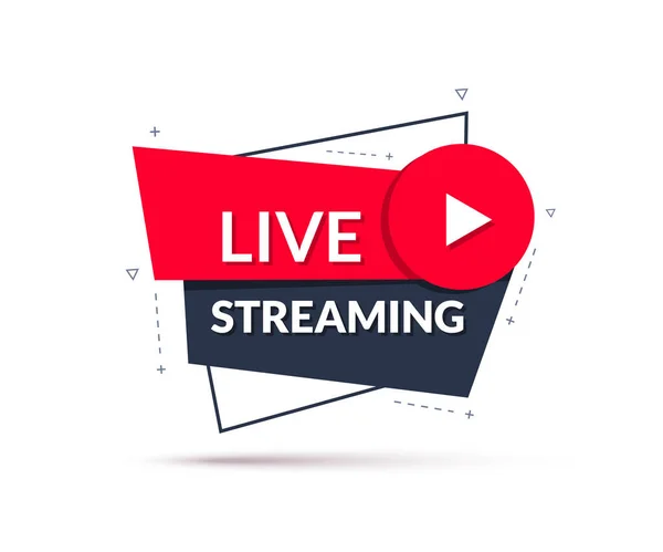 Live streamingbord. — Stockvector