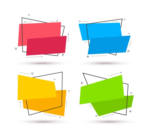 Banderas de forma geométrica abstracta. — Vector de stock