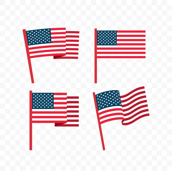 Amerikai zászló vektor illusztráció — Stock Vector