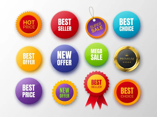 Collection de badges promo isolés. — Image vectorielle