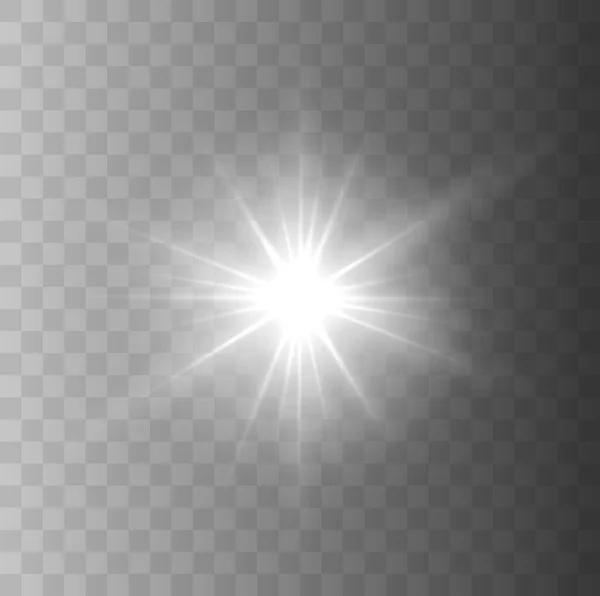 Efecto de luz brillante. Brillante chispa — Vector de stock