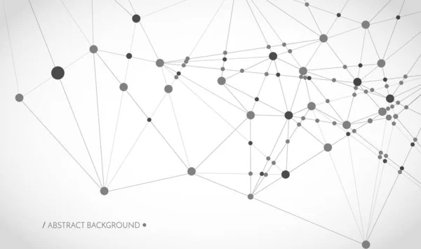 Lignes et points connectés. Panneau réseau — Image vectorielle