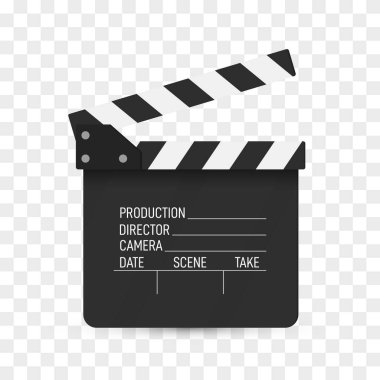 Film alkışı beyazda izole edildi.