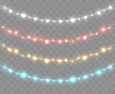 Noel ışıkları. Parlak Xmas çelengi