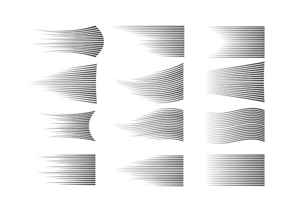 Líneas de velocidad aisladas. — Vector de stock