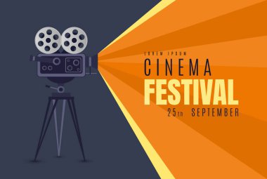 Sinema festivali posteri veya arka planı.