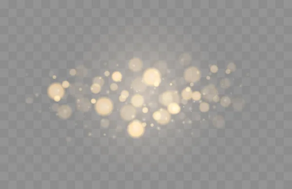 Shining bokeh isolated on transparent background — Stock Vector