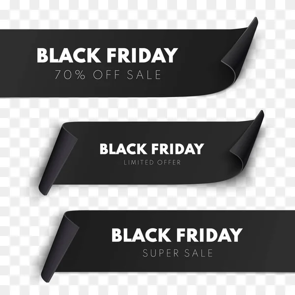 Black Friday sale banners. — Stock Vector