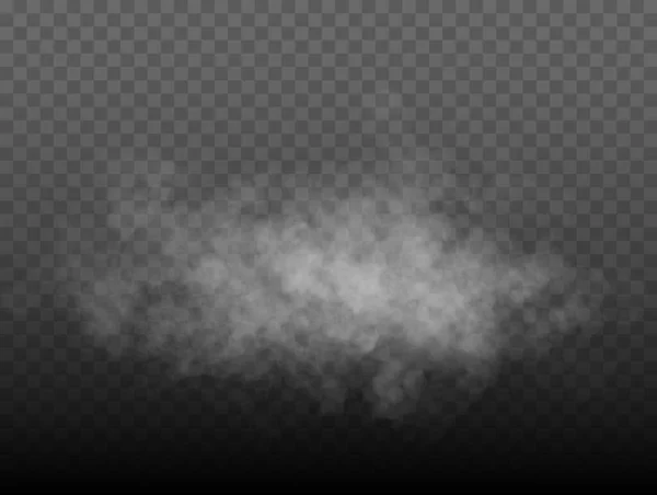 Mlha nebo kouř, bílé mračno — Stockový vektor