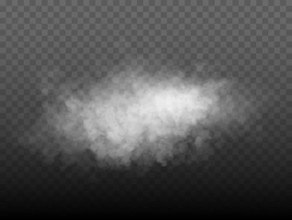 Niebla o humo, nubosidad blanca — Archivo Imágenes Vectoriales