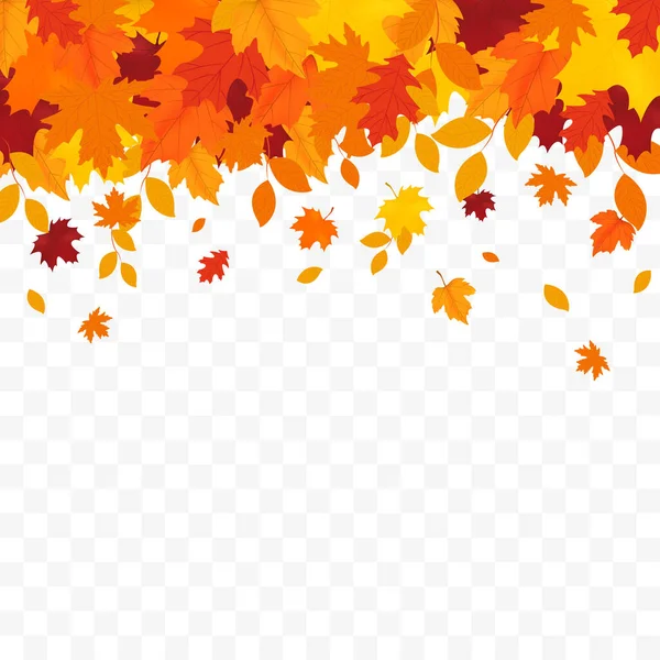 Podzimní podzimní listí izolováno — Stockový vektor