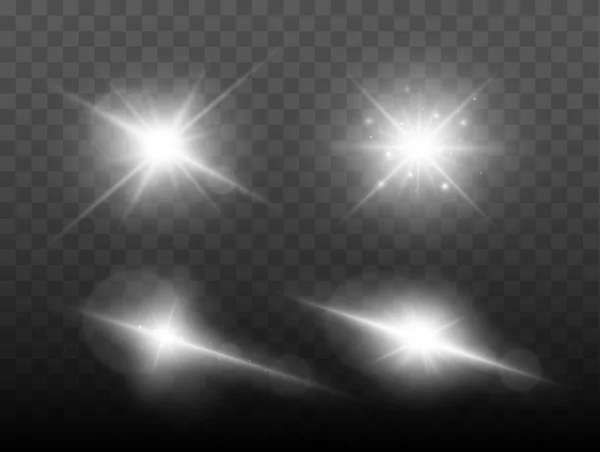 Étincelles brillantes et fusées éclairantes — Image vectorielle