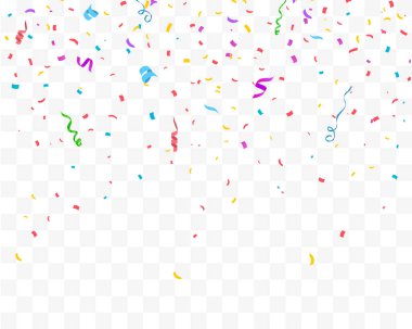 Konfeti vektör çizimi. Neşeli arkaplan