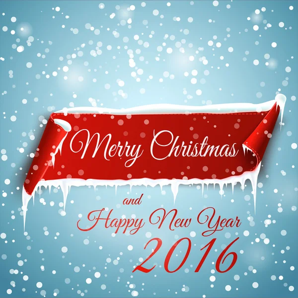 Feliz Navidad y Feliz Año Nuevo 2016 . — Vector de stock