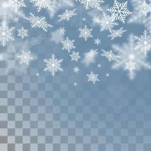 Plantilla de copos de nieve vector — Vector de stock