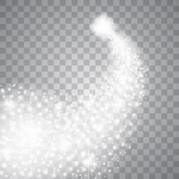 Φωτεινό κομήτη με μεγάλα σκόνη. — Διανυσματικό Αρχείο