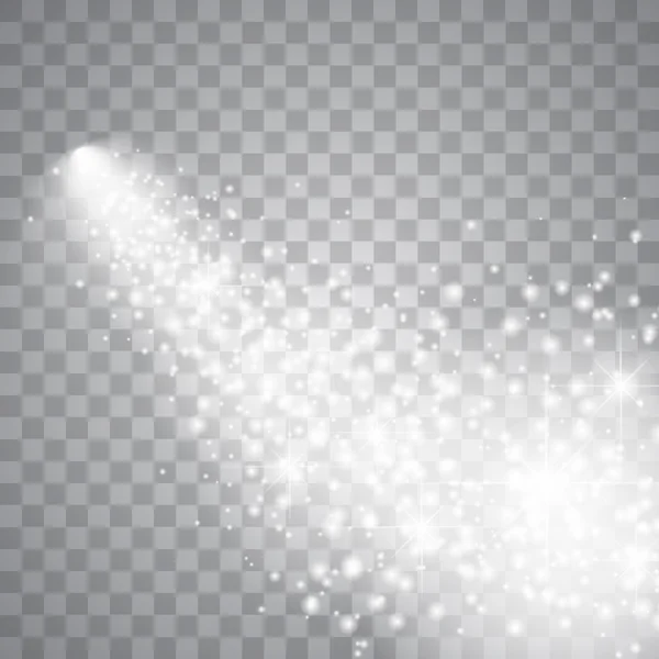 Heller Komet mit großem Staub. — Stockvektor