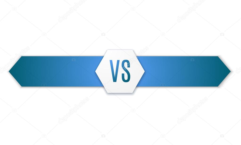 Versus Logo. VS Vector Letters Illustration isolated on white background