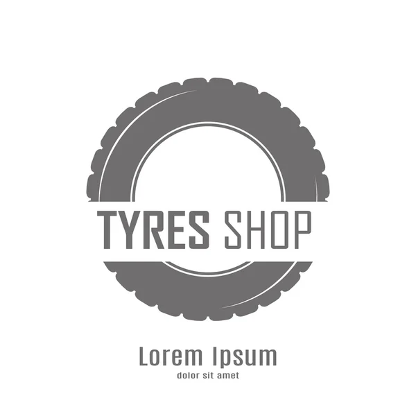 Σχεδιασμός λογότυπου κατάστημα τροχούς — Διανυσματικό Αρχείο