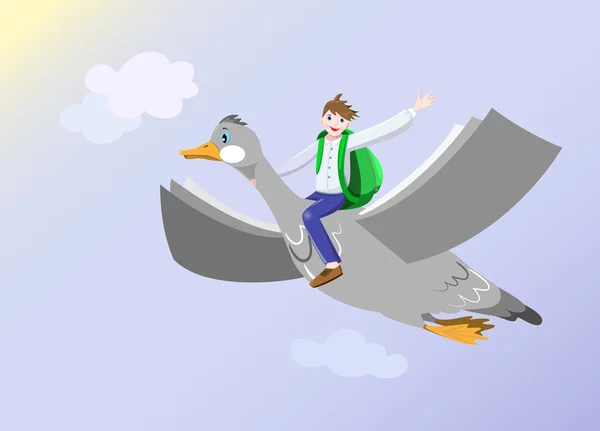 Back to Knowledge Flight Stock Illustration