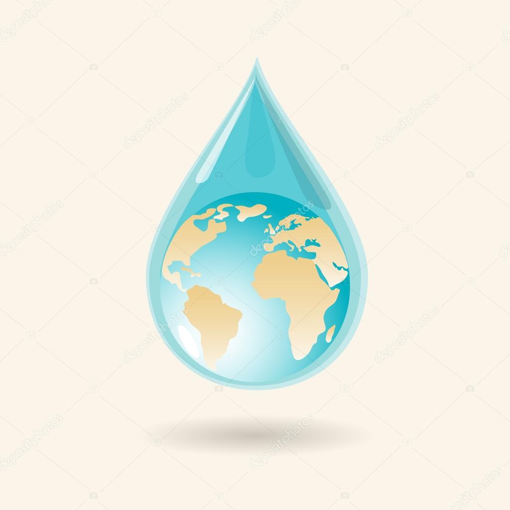 Terre En Goutte Deau Image Vectorielle Mandryna 90775682