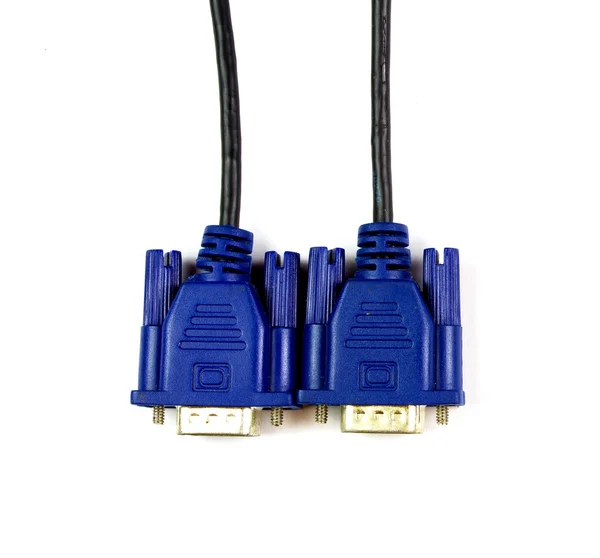 Kabel VGA na bílém pozadí, izolované — Stock fotografie