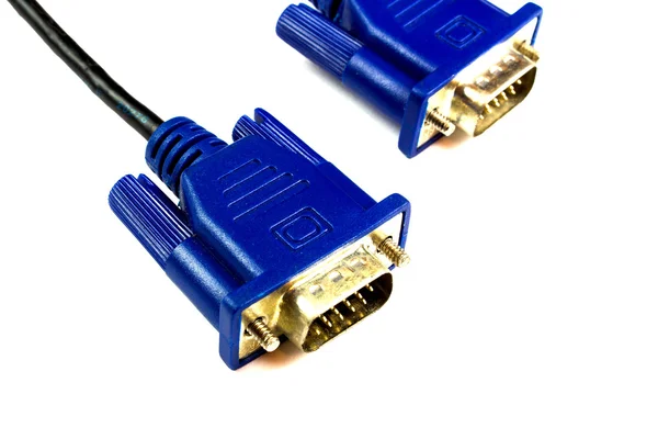 VGA kábel, elszigetelt fehér alapon — Stock Fotó