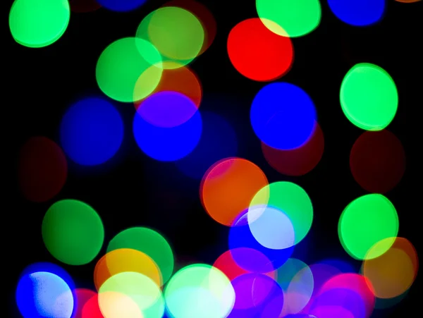 Kleurrijke abstracte achtergrond Kerstverlichting, intreepupil, blur, bokeh — Stockfoto