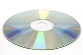 CD disk na bílém pozadí, cd-r, cd-rw, samostatný