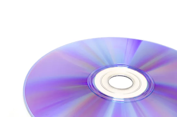 Диск DVD на белом фоне, изолированный — стоковое фото