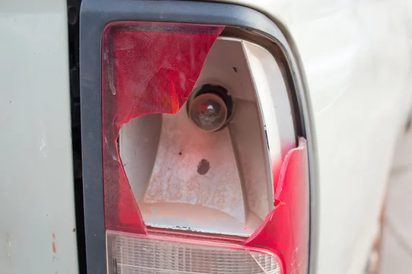 Car tail light has broken from accident — Stock Photo, Image