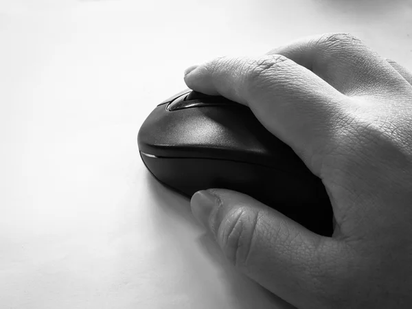 Mano e mouse — Foto Stock