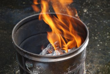 Yanmış Çin joss kağıt üzerinde yanan