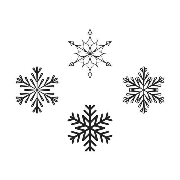 Śnieżynka ikony na zimę Wektor Stockowy