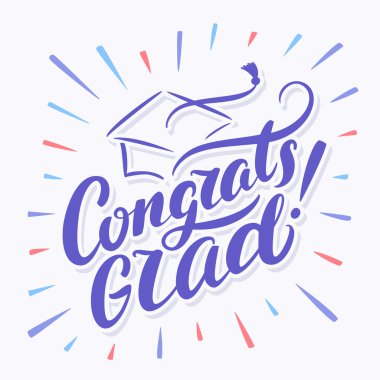 Download Congrats Grad Banner Free Vector Eps Cdr Ai Svg Vector Illustration Graphic Art
