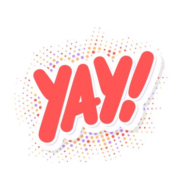 Yaşa! Vektör harf simgesi.