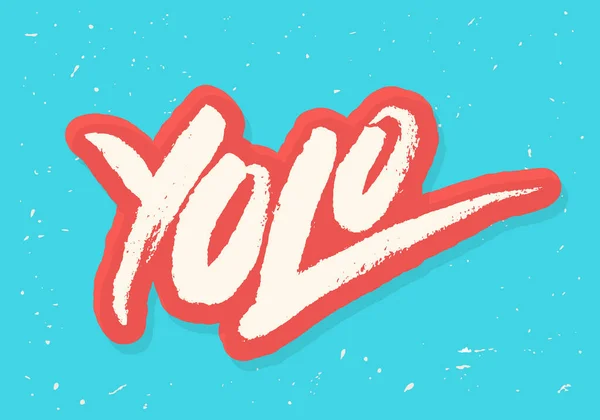 Met Yolo. Je leeft maar één keer. Handschrift. — Stockvector