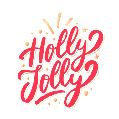 Holly Jolly. Mutlu Noeller, tebrik kartı..