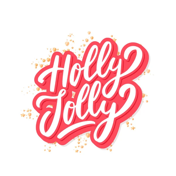 Голлі Джоллі. Веселого різдвяного вектора.. — стоковий вектор