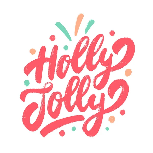 Голлі Джоллі. Веселого різдвяного вектора.. — стоковий вектор