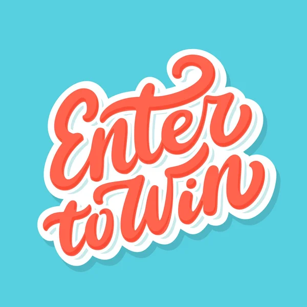 Kom binnen om te winnen. Vectorbanner. — Stockvector