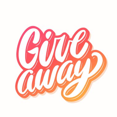 Bağış pankartı. Vektör el yazısı harfler.