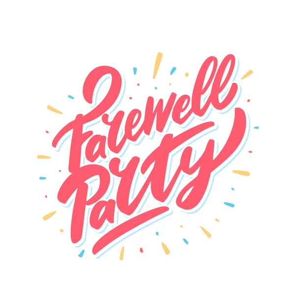 Farewell party. Vector lettering banner. — Stock Vector