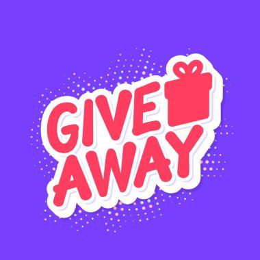 Hediye. Hediye kutusu simgesi olan vektör harfi.