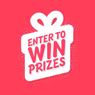 Ödül kazanmak için girin. Vektör pankartı.