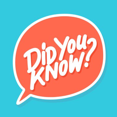 Biliyor muydun? Vektör pankartı.