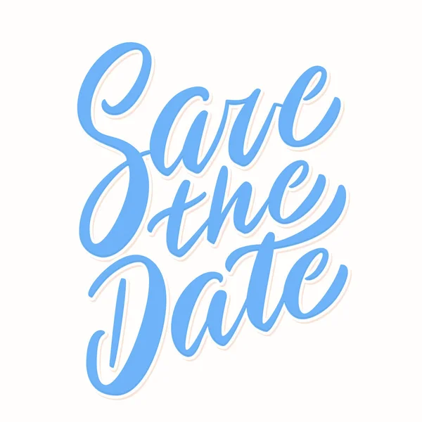 Save the date. Vector handwritten lettering. — Stock Vector