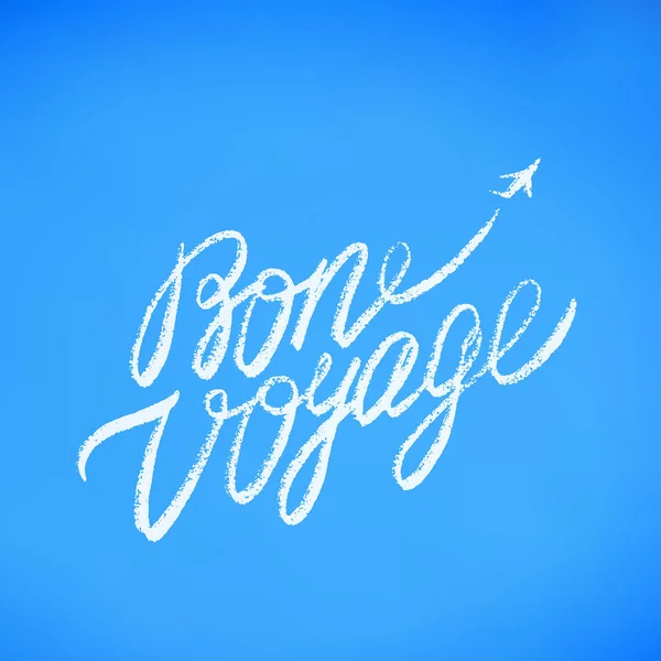 Bon voyage. Carte de lettrage manuscrite vectorielle. — Image vectorielle