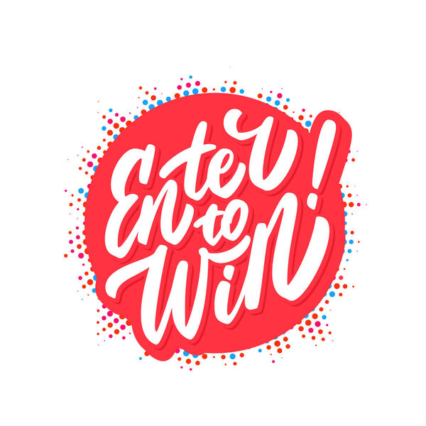 Вход на победу. Векторное рукописное письмо.